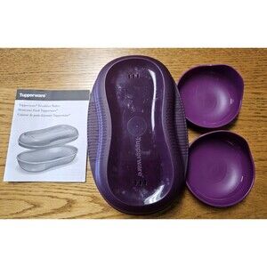Tupperware Microwave Breakfast Maker Egg Omelet Cooker Purple Used Once